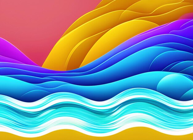 wavy abstract background colorful