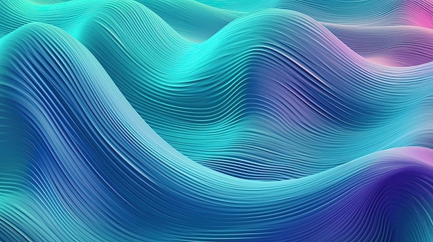 Wavy abstract fabric liquid beautiful waves lines trendy wallpaper background Generative AI