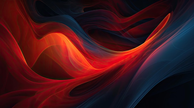 Wavy abstract flame lava liquid beautiful waves lines trendy wallpaper background Generative AI