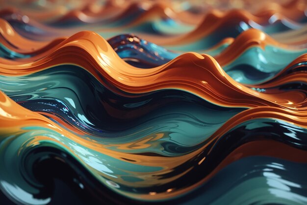 Wavy abstract shapes