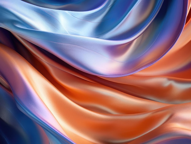 Wavy background of multicolor foil wrapped paper