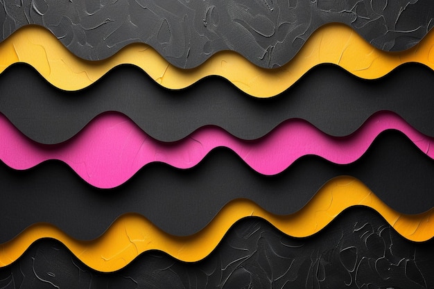 Wavy background with colourful curves