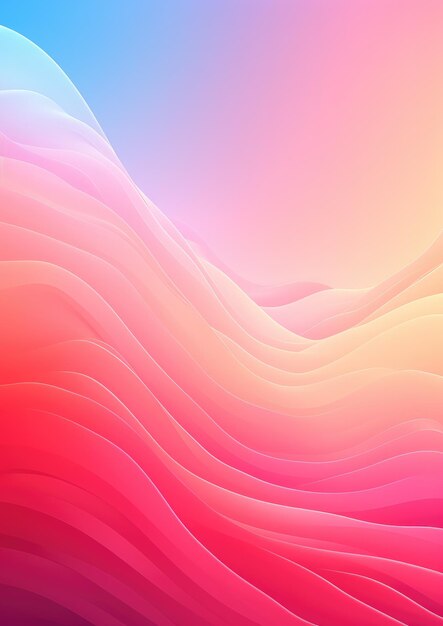 Wavy Barbie blurry texture with pink color curve background Generative AI