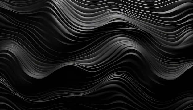 Wavy Black Textured Metallic 3D Background