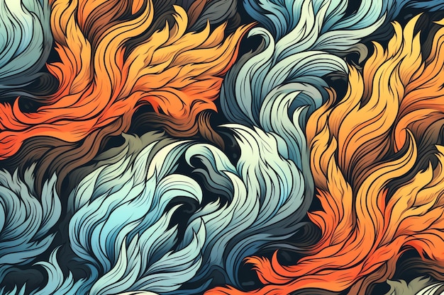 Wavy colorful background