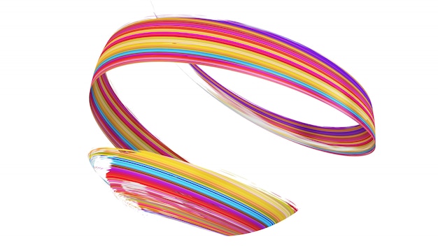 wavy colorful brush stroke