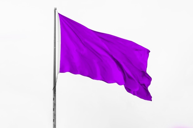 Wavy empty purple flag