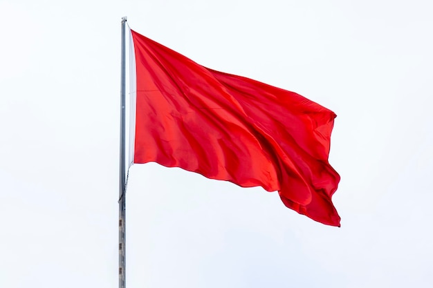 Wavy empty red flag