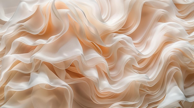 wavy flowing beige fabric texture