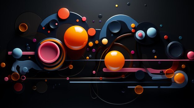 Фото Волнистый жидкий фон и красочные абстрактные формы 3d и реалистичный абстрактный фон