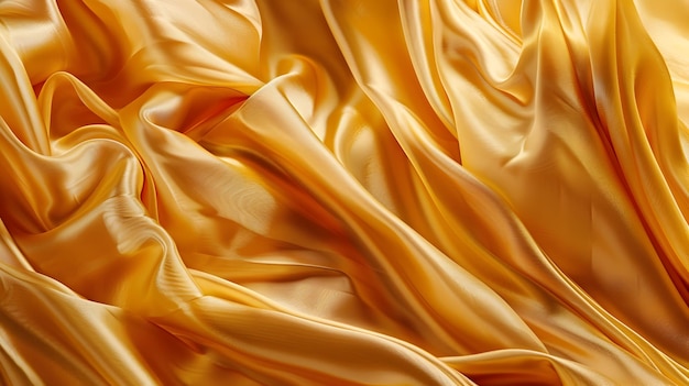 Фото Волнистый золотой шелк - блестящая демонстрация роскошной ткани