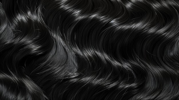 Wavy hair extensions Generative AI