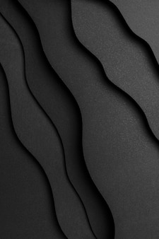 Wavy layers of oblique black paper lines
