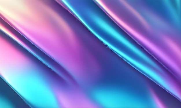 Wavy metallic holographic iridescent design digital background graphic banner website poster gift card template artwork for website decorations or your print on demand business generated by ai