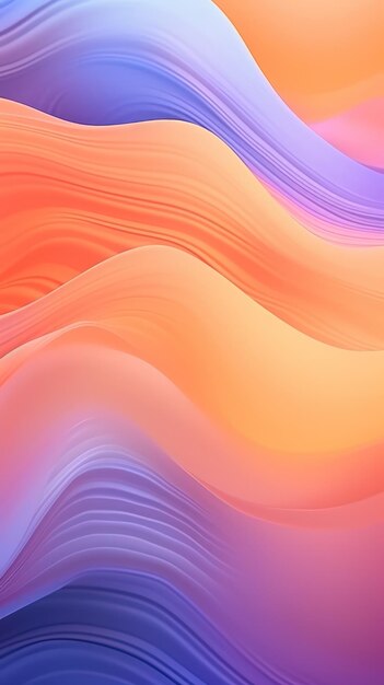 Wavy Neon Pastel Background voor Abstract Design gegenereerd door AI