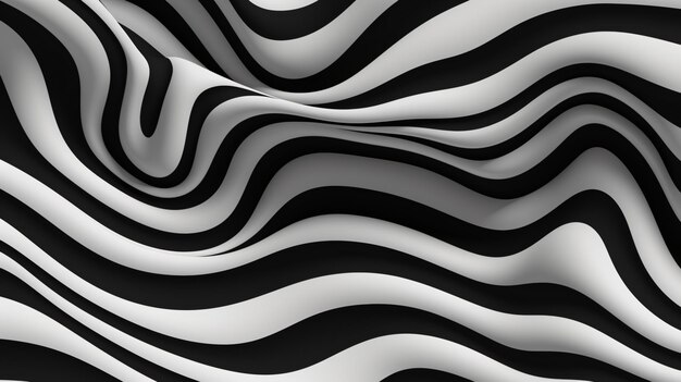 Wavy pattern with optical illusionblack and white