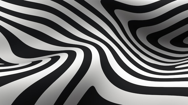 目の錯覚を伴う波状パターン黒と白