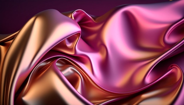 Wavy pink Satin Background