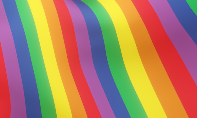 Premium Photo | Wavy rainbow color background lgbtq background