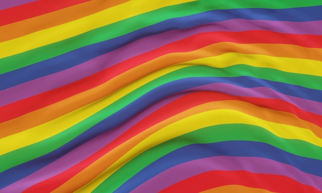 Wavy rainbow color background