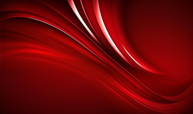Wavy red abstract background generative AI