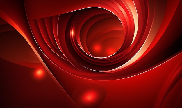 Wavy red abstract background generative AI