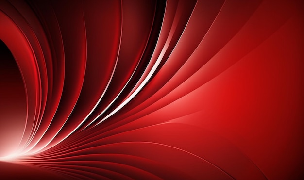 Wavy red abstract background generative AI