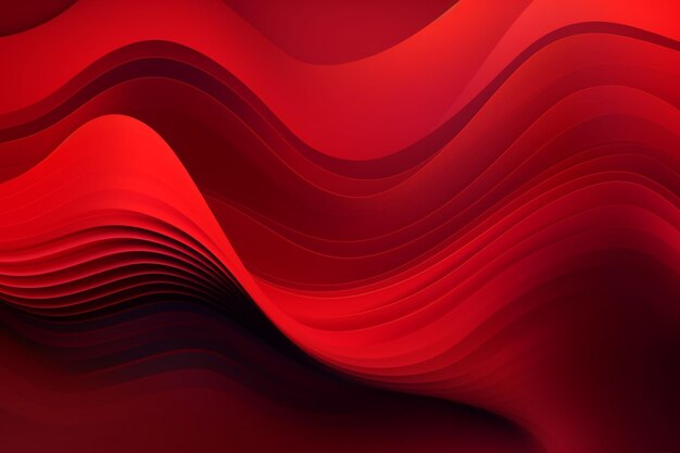 Wavy red background template