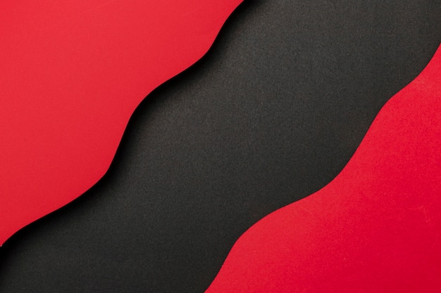 Wavy red and black background