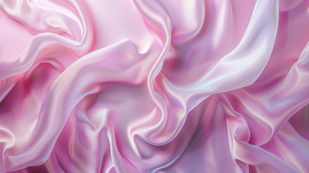 Photo wavy satin fabric texture in pink tones