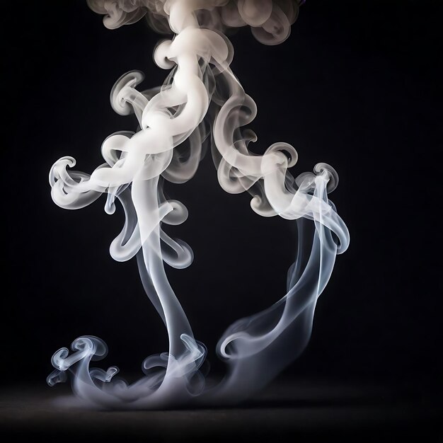 Foto wavy smoke on black background