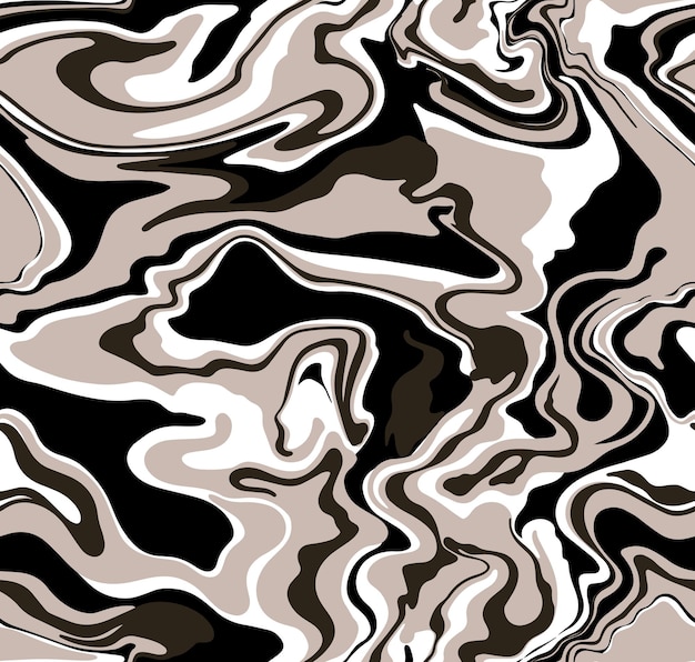 Wavy swirl seamless pattern