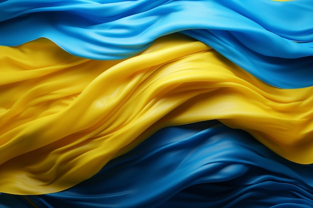 Wavy ukrainian flag