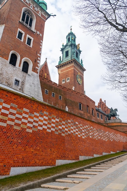 Wawel-heuvel met kathedraal en kasteel in Krakau