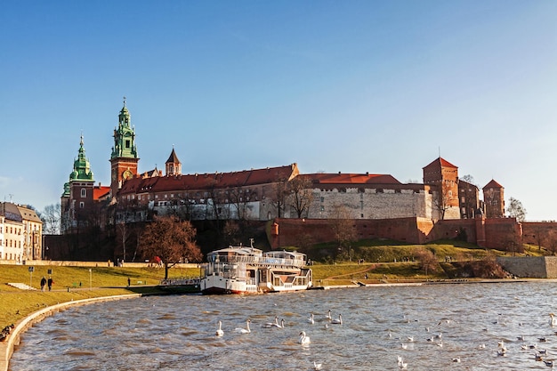 Wawel-heuvel met koninklijk kasteel in Krakau