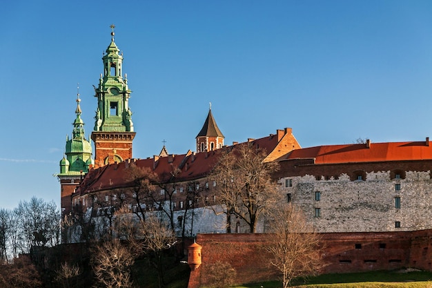 Wawel hill with royal castle in Krakow