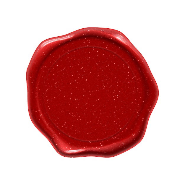 Wax seal stamp guarantee certificate diploma and premium quality warranty red wax seal label