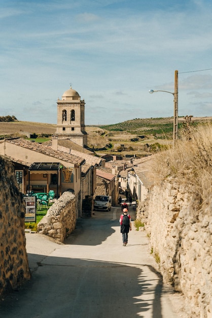 Way Marking sign on Trail of the Way of St James Pilgrimage Trail Camino de Santiago sep 2022