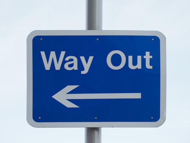 Way out sign