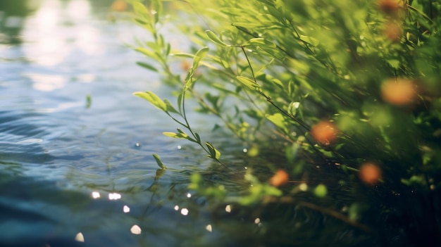 Wazig beeld van natuurlijke achtergrond van water