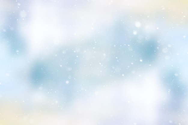 wazig sneeuw / winter abstracte achtergrond, sneeuwvlokken op abstracte wazig gloeiende blad achtergrond