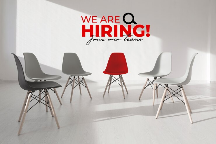 Photo we are hiring collage concept