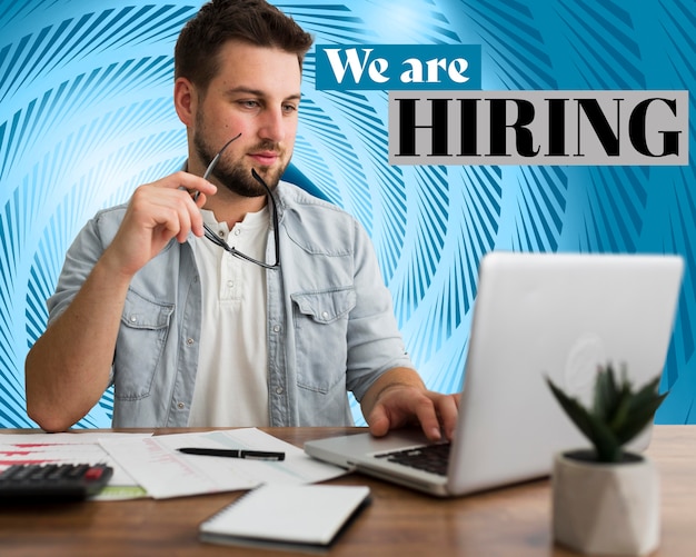 we are hiring collage design