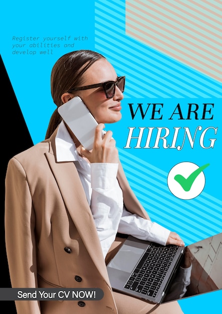 we are hiring collage design