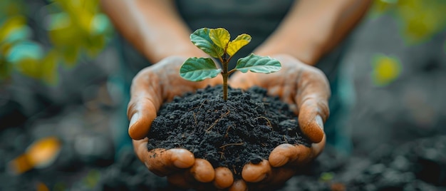 Foto dobbiamo salvare il pianeta e la foresta ripristinare e proteggere la natura vivere e asciugare l'albero e il globo in mano scegliendo il futuro