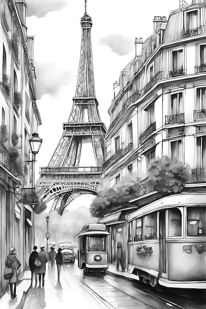 we travel to paris coloring page