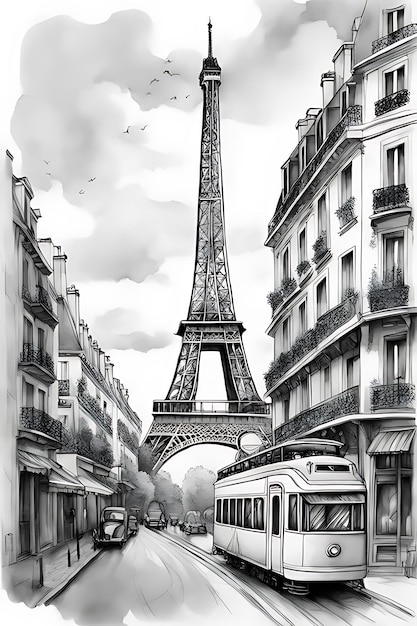 we travel to paris coloring page