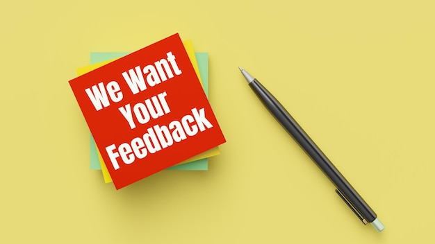 Photo we want your feedback note