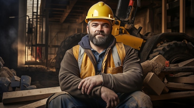 Wealth of Determination Motivated Construction Worker