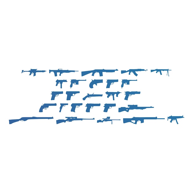 weapons items gradient effect photo jpg vector set